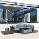PURPLE LEAF Sonnenschirm Balkon runder Regenschirm, Gartenschirm mit Kurbel