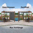 PURPLE LEAF Retractable Outdoor Curtains für Pergola, Pavillon und mehr: Genießen Sie Ihren Außenbereich in Komfort