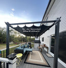 PURPLE LEAF Ausziehbare Pergola Sonnenschutzabdeckung â StrapazierfĂ€higer Stoff-Ersatzbezug fĂŒr Terrassen und Veranden