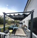 PURPLE LEAF Ausziehbare Pergola Sonnenschutzabdeckung â StrapazierfĂ€higer Stoff-Ersatzbezug fĂŒr Terrassen und Veranden