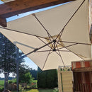 PURPLE LEAF Wirtschaftlicher Terrassen-Sonnenschirm mit drehbarem Rechteck und quadratischem Outdoor-Sonnenschirm