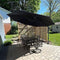 PURPLE LEAF Sonnenschirm groß Ampelschirm Rund mit Fußpedal und Kreuzsockel für Terrasse, Balkon Sonnenschutz