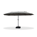 PURPLE LEAF Doppelseitiger, rechteckiger Marktschirm mit Standfuß für Terrasse & Garten