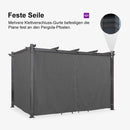 PURPLE LEAF Outdoor-Pergola mit einziehbarem Dach – Aluminium-Pavillon für Strand, Terrasse und Garten mit Vorhängen