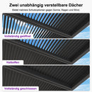 PURPLE LEAF Lamellen Pergola Outdoor Aluminium Pergola Freistehend Pergola mit Lamellendach Einstellbar Hardtop Pavillon,mit Geeignet für Garten Terrasse Hinterhof,Grau