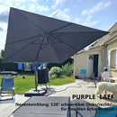 PURPLE LEAF Wirtschaftlicher Terrassen-Sonnenschirm mit drehbarem Rechteck und quadratischem Outdoor-Sonnenschirm
