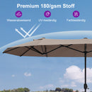 PURPLE LEAF Doppelseitiger, rechteckiger Marktschirm mit Standfuß für Terrasse & Garten