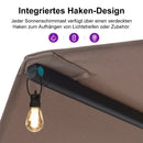 PURPLE LEAF Doppelseitiger, rechteckiger Marktschirm mit Standfuß für Terrasse & Garten