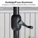 PURPLE LEAF Doppelseitiger, rechteckiger Marktschirm mit Standfuß für Terrasse & Garten