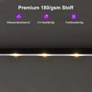 PURPLE LEAF Doppelseitiger Sonnenschirm mit LED-Beleuchtung – inklusive Sockel für den Außenbereich