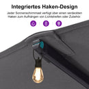 PURPLE LEAF Doppelseitiger, rechteckiger Marktschirm mit Standfuß für Terrasse & Garten