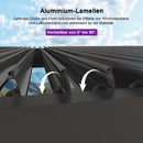 PURPLE LEAF Lamellen Pergola Outdoor Aluminium Pergola Freistehend Pergola mit Lamellendach Einstellbar Hardtop Pavillon,mit Geeignet für Garten Terrasse Hinterhof,Grau