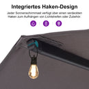 PURPLE LEAF Doppelseitiger, rechteckiger Marktschirm mit Standfuß für Terrasse & Garten