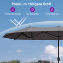 PURPLE LEAF Doppelseitiger, rechteckiger Marktschirm mit Standfuß für Terrasse & Garten