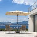 PURPLE LEAF Sonnenschirm Alu Gartenschirm Mit 30° Neigung Terrassenschirm Tischschirm Wasserdichter Mittelstockschirme für Market
