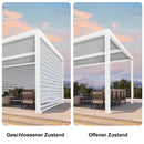 PURPLE LEAF Rollos für Lamellen Pergola Wärmedämmung UV-Schutz Sonnenschutz Waterproof-Gewebe  Sichtschutz pflegeleicht für Terrasse Seitenrollo