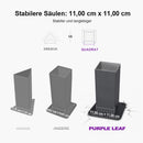 PURPLE LEAF Lamellen Pergola Outdoor Aluminium Pergola Freistehend Pergola mit Lamellendach Einstellbar Hardtop Pavillon,mit Geeignet für Garten Terrasse Hinterhof,Grau