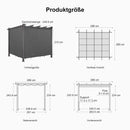 PURPLE LEAF Outdoor-Pergola mit einziehbarem Dach – Aluminium-Pavillon für Strand, Terrasse und Garten mit Vorhängen