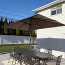 PURPLE LEAF Aluminium-Marktschirm mit Schirmständer für Terrasse, Garten & Gastronomie – Stabiler Outdoor-Sonnenschirm