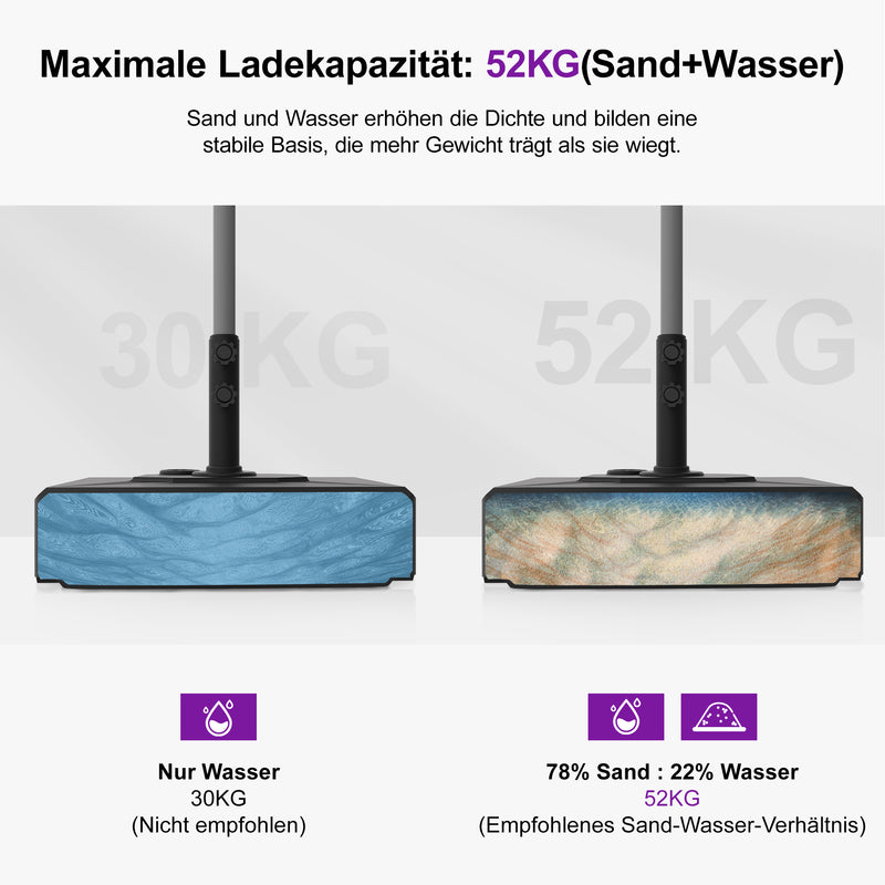 PURPLE LEAF Sonnenschirmständer Schirmständer für Mittelstockschirm  ZY03-MLBASE-32（Voraussichtlicher Versand Mitte Juni）