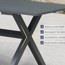 PURPLE LEAF  Gartenmöbel set 7/11-teiliges Outdoor Balkonmöbel  mit Tisch aus Aluminium und geflochtene Stühle, Grau