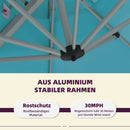 PURPLE LEAF Sonnenschirm Ampelschirm Drehbar Neigbar Kippbar Marktschirm 360°Rotation, Gartenschirm mit Kurbel（im Voraus verkaufen）