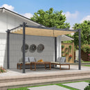 PURPLE LEAF Pergola Metall Garten Pavillon Pergola Wasserdicht Stabil Winterfest, Gartenpavillon Mit Sonnenschutz Überdachung