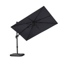 PURPLE LEAF Wirtschaftlicher Terrassen-Sonnenschirm mit drehbarem Rechteck und quadratischem Outdoor-Sonnenschirm
