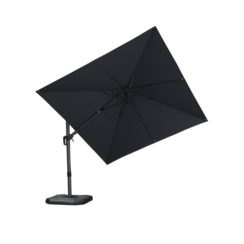 PURPLE LEAF Wirtschaftlicher Terrassen-Sonnenschirm mit drehbarem Rechteck und quadratischem Outdoor-Sonnenschirm