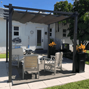 PURPLE LEAF Pergola Metall Garten Pavillon Pergola Wasserdicht Stabil Winterfest, Gartenpavillon Mit Sonnenschutz Überdachung