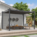 PURPLE LEAF Pergola Metall Garten Pavillon Pergola Wasserdicht Stabil Winterfest, Gartenpavillon Mit Sonnenschutz Überdachung