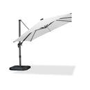 PURPLE LEAF LED Ampelschirm mit Kurbel 360-Grad Drehbar und Schirmständer