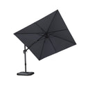 PURPLE LEAF Wirtschaftlicher Terrassen-Sonnenschirm mit drehbarem Rechteck und quadratischem Outdoor-Sonnenschirm