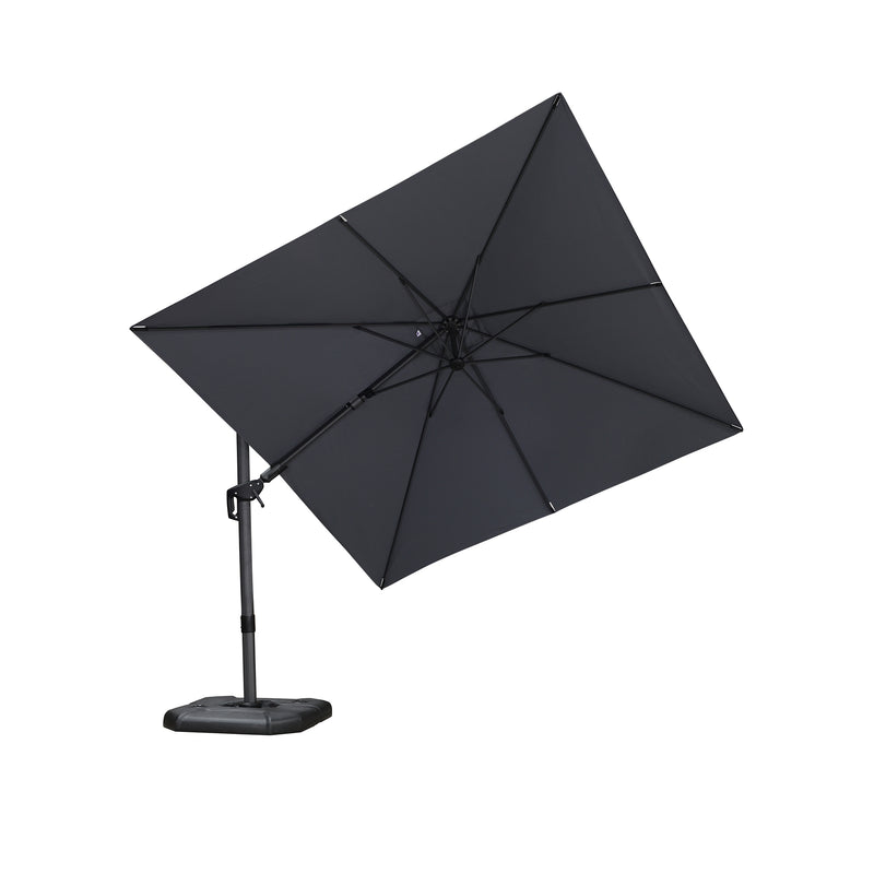 PURPLE LEAF Wirtschaftlicher Terrassen-Sonnenschirm mit drehbarem Rechteck und quadratischem Outdoor-Sonnenschirm