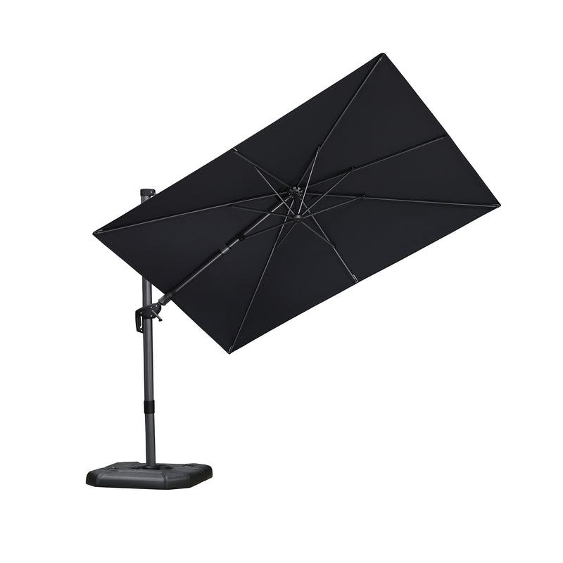 PURPLE LEAF Wirtschaftlicher Terrassen-Sonnenschirm mit drehbarem Rechteck und quadratischem Outdoor-Sonnenschirm