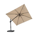 PURPLE LEAF Wirtschaftlicher Terrassen-Sonnenschirm mit drehbarem Rechteck und quadratischem Outdoor-Sonnenschirm