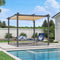 PURPLE LEAF Pergola Aluminium Einziehbare für den Außenbereich mit Sonnenschutzdach, Terrasse, Unterstand für Hinterhof, Metallgrill-Pavillon-PRG
