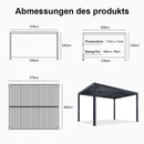 PURPLE LEAF Lamellen Pergola Luxus Pavillon Outdoor Aluminium Pergola mit Slat Wall Panel Stable Gazebo Waterproof für Terrasse Deck Garten