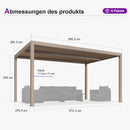 PURPLE LEAF pergola lamellendach Lux Aluminium Pavillon Terrassenüberdachung Lamellen Freistehend Lamellenpergola für Terrassen Champagner
