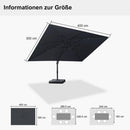 PURPLE LEAF Stufenlos neigbarer Freischwinger-Sonnenschirm mit Schirmständer – Preisgünstiger Sonnenschirm für den Außenbereich