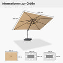 PURPLE LEAF Stufenlos neigbarer Freischwinger-Sonnenschirm mit Schirmständer – Preisgünstiger Sonnenschirm für den Außenbereich