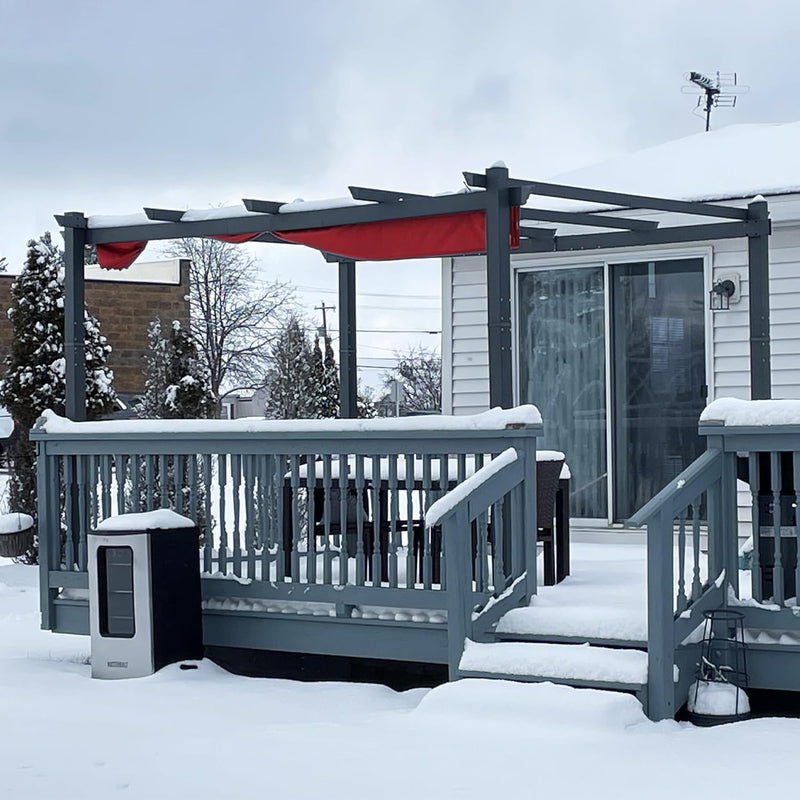 PURPLE LEAF Pergola Metall Garten Pavillon Pergola Wasserdicht Stabil Winterfest, Gartenpavillon Mit Sonnenschutz Überdachung