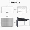 PURPLE LEAF Lamellen Pergola Outdoor Aluminium Pergola Freistehend Pergola mit Lamellendach Einstellbar Hardtop Pavillon,mit Geeignet für Garten Terrasse Hinterhof,Grau