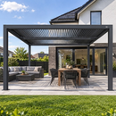 PURPLE LEAF Lamellen Pergola Outdoor Aluminium Pergola Terrassenüberdachung Freistehend Pergola mit Lamellendach Einstellbar Hardtop Pavillon Geeignet für Garten Anthrazit