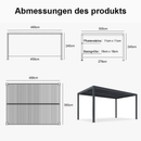 PURPLE LEAF Lamellen Pergola Luxus Pavillon Outdoor Aluminium Pergola mit Slat Wall Panel Stable Gazebo Waterproof für Terrasse Deck Garten