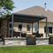 PURPLE LEAF Lamellen Pergola Outdoor Aluminium Pergola mit Verstellbarem Lamellendach für Terrasse und Garten Grau