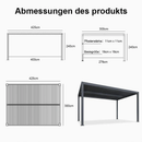 PURPLE LEAF Lamellen Pergola Outdoor Aluminium Pergola Terrassenüberdachung mit integrierten LED Freistehend Pergola mit Lamellendach Einstellbar Hardtop Pavillon Geeignet für Garten Anthrazit