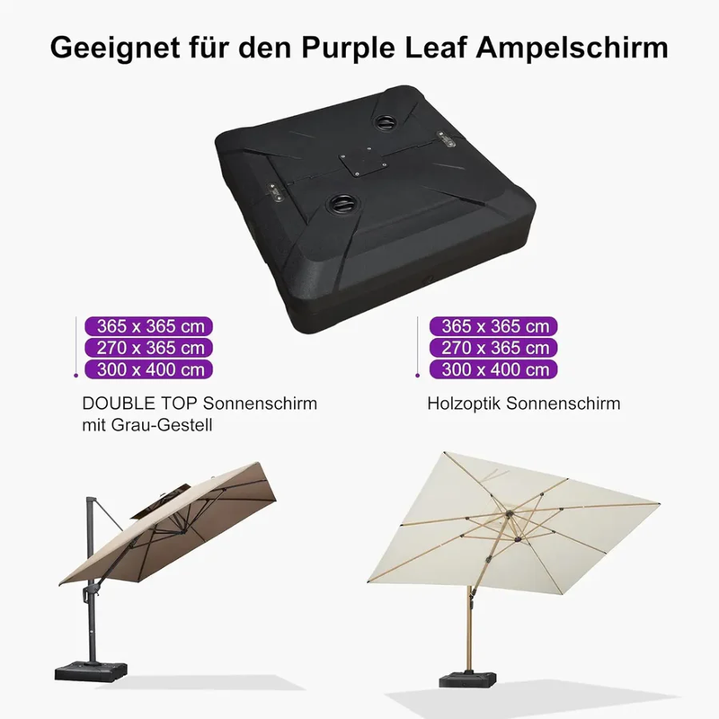 Häufig gewählt: PURPLE LEAF Sonnenschirmständer