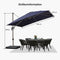 PURPLE LEAF Deluxe - Aluminium Outdoor Patio-Sonnenschirm Quadratisch  Edel, windfest und vielseitig einstellbar