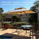 PURPLE LEAF rechteckiger Sonnenschirm mit Schirmständer ideal für Garten & Terrasse mit UV-Schutz